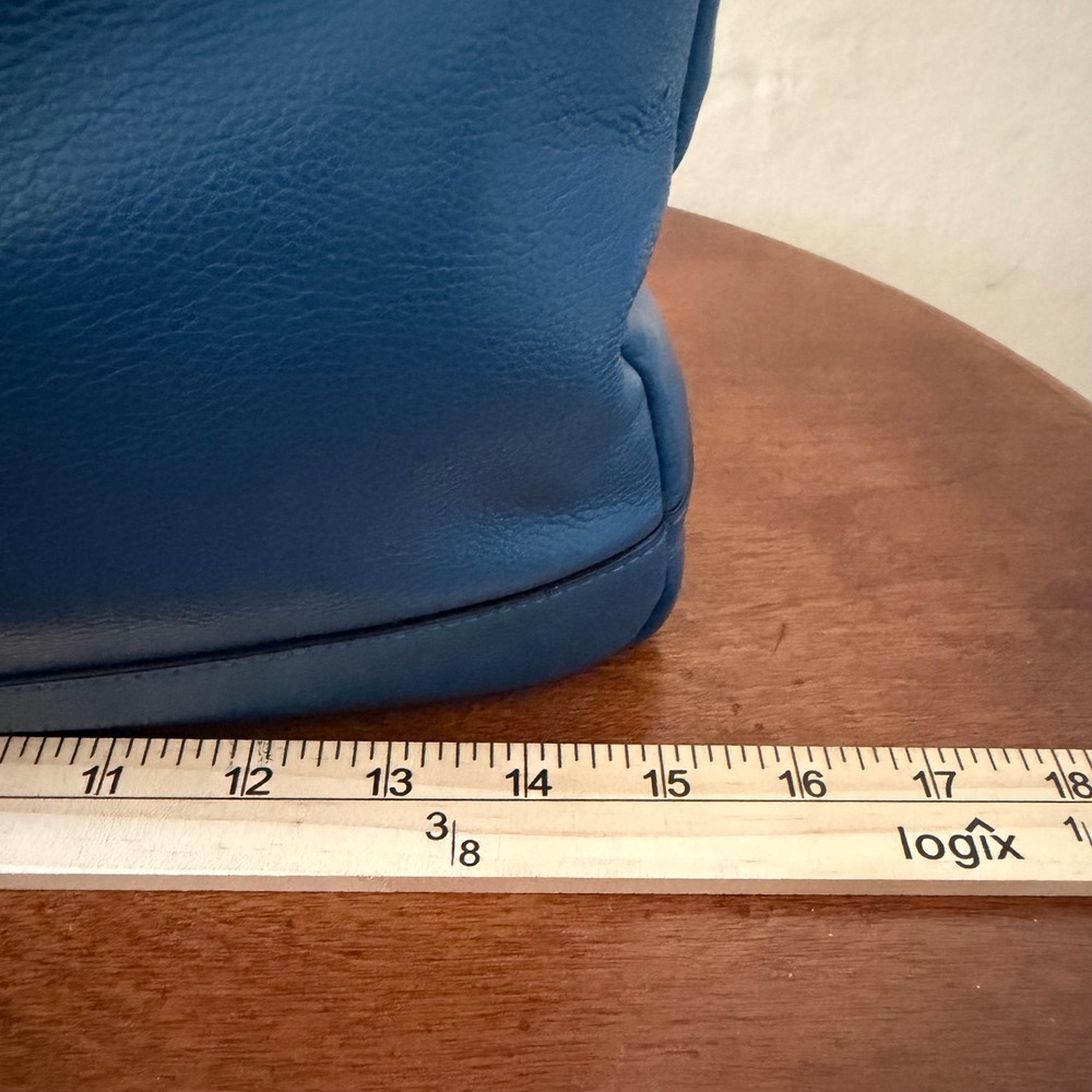 Coach Metropolitan Slim Briefcase Blue Leather Laptop Bag, Tote, Messenger bag - Picture 9 of 16